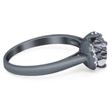 Round Natural Stone Wedding Ring