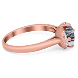 Round Natural Stone Wedding Ring