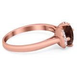 Round Natural Stone Wedding Ring