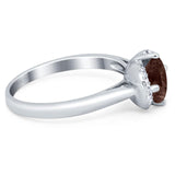 Round Natural Stone Wedding Ring