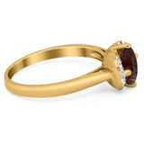 Round Natural Stone Wedding Ring