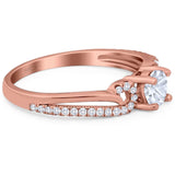 Art Deco Round Natural Stone Curved Ring