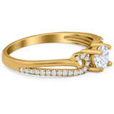 Art Deco Round Natural Stone Curved Ring