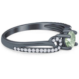 Art Deco Round Natural Stone Curved Ring