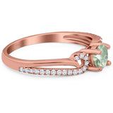 Art Deco Round Natural Stone Curved Ring