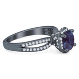 Split Shank Round Natural Stone Ring
