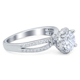 Split Shank Round Natural Stone Ring