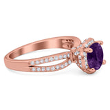 Split Shank Round Natural Stone Ring