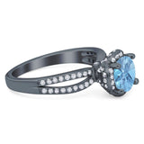 Split Shank Round Natural Stone Ring