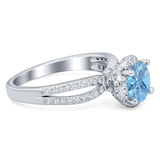 Split Shank Round Natural Stone Ring