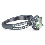 Split Shank Round Natural Stone Ring