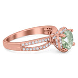 Split Shank Round Natural Stone Ring