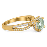 Split Shank Round Natural Stone Ring