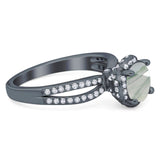 Split Shank Round Natural Stone Ring