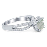 Split Shank Round Natural Stone Ring