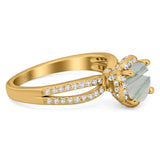 Split Shank Round Natural Stone Ring