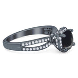 Split Shank Round Natural Stone Ring