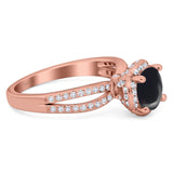 Split Shank Round Natural Stone Ring