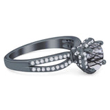 Split Shank Round Natural Stone Ring