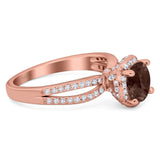 Split Shank Round Natural Stone Ring