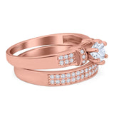 Two Piece Round Natural Stone Ring