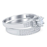 Two Piece Round Natural Stone Ring