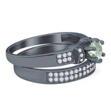 Two Piece Round Natural Stone Ring