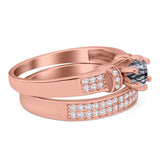 Two Piece Round Natural Stone Ring
