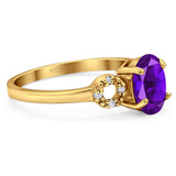 Art Deco Oval Natural Stone Filigree Ring