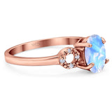Art Deco Oval Natural Stone Filigree Ring