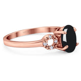 Art Deco Oval Natural Stone Filigree Ring