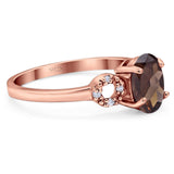 Art Deco Oval Natural Stone Filigree Ring