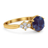 Art Deco Round Natural Stone Cluster Ring
