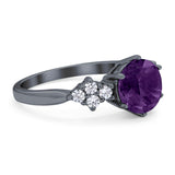 Art Deco Round Natural Stone Cluster Ring