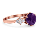 Art Deco Round Natural Stone Cluster Ring