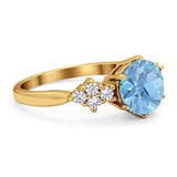 Art Deco Round Natural Stone Cluster Ring