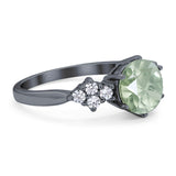 Art Deco Round Natural Stone Cluster Ring