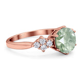 Art Deco Round Natural Stone Cluster Ring