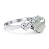 Art Deco Round Natural Stone Cluster Ring