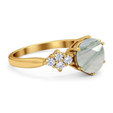 Art Deco Round Natural Stone Cluster Ring