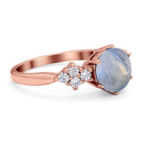 Art Deco Round Natural Stone Cluster Ring