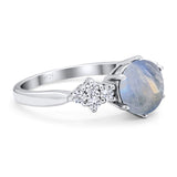 Art Deco Round Natural Stone Cluster Ring