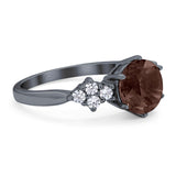 Art Deco Round Natural Stone Cluster Ring