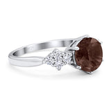 Art Deco Round Natural Stone Cluster Ring