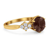 Art Deco Round Natural Stone Cluster Ring