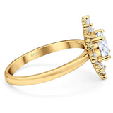 Art Deco Round Natural Stone Cocktail Ring