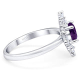 Art Deco Round Natural Stone Cocktail Ring