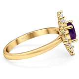 Art Deco Round Natural Stone Cocktail Ring