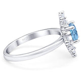 Art Deco Round Natural Stone Cocktail Ring