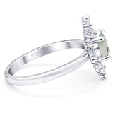 Art Deco Round Natural Stone Cocktail Ring